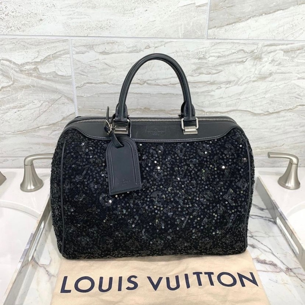 Sunshine Speedy Monogram Express 30 Black Sequin